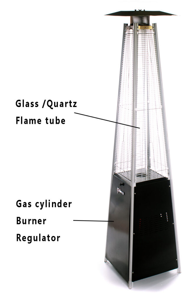 Climate+ Pyramid patio heater main parts